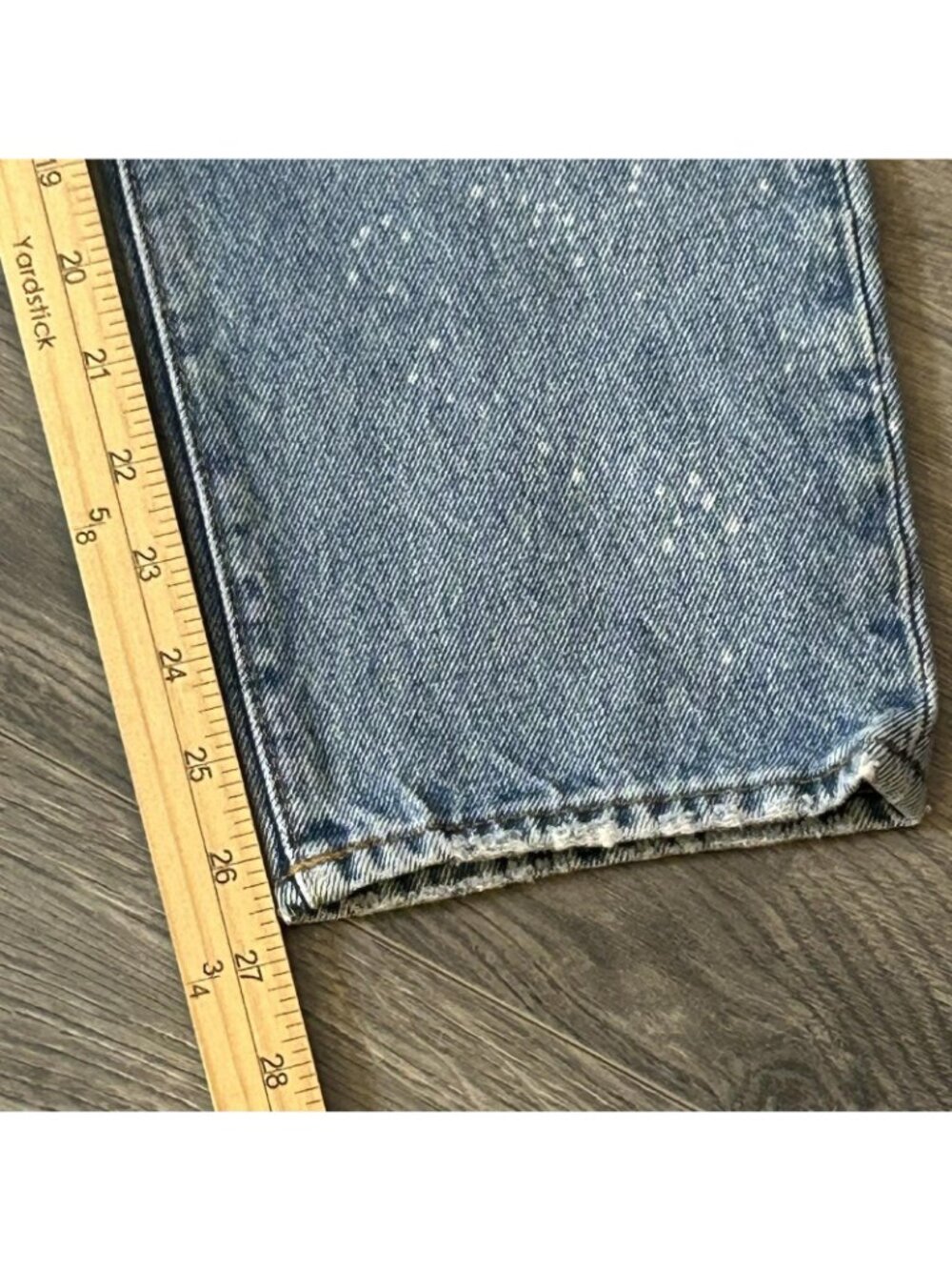 Polo Ralph Lauren Jeans Womens 29R Fits 32 Blue Light Wash Mom Distressed Heart - Picture 16 of 16